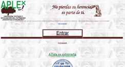 Desktop Screenshot of aplexextremadura.com